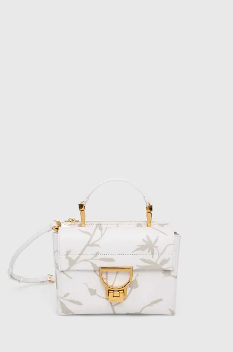 Шкіряна сумочка Coccinelle колір білий
