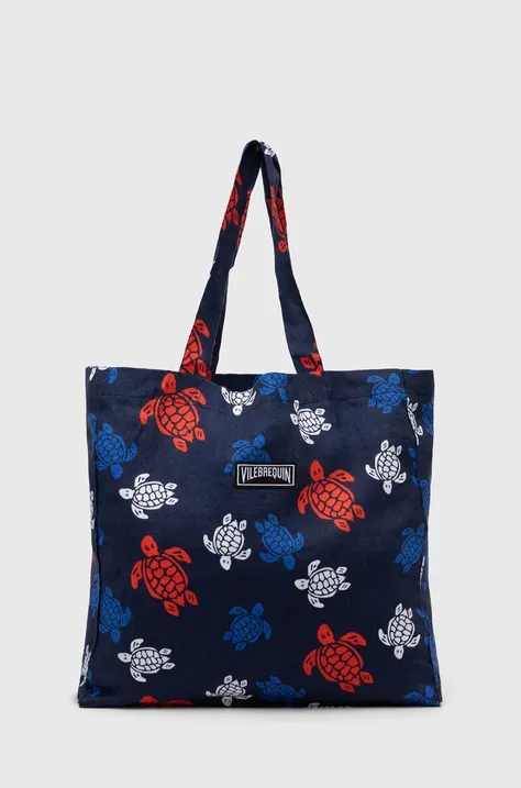 Τσάντα από λινό Vilebrequin BABEL χρώμα: ναυτικό μπλε, BBLA1236