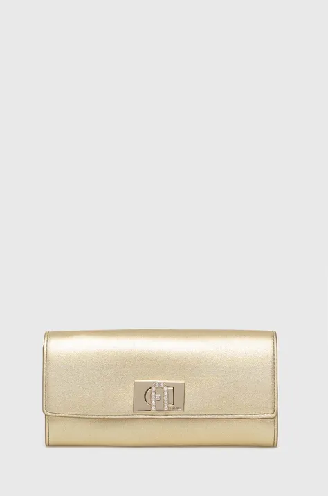 Kožená peněženka Furla zlatá barva, PCV0ACO BX2658 CGD00