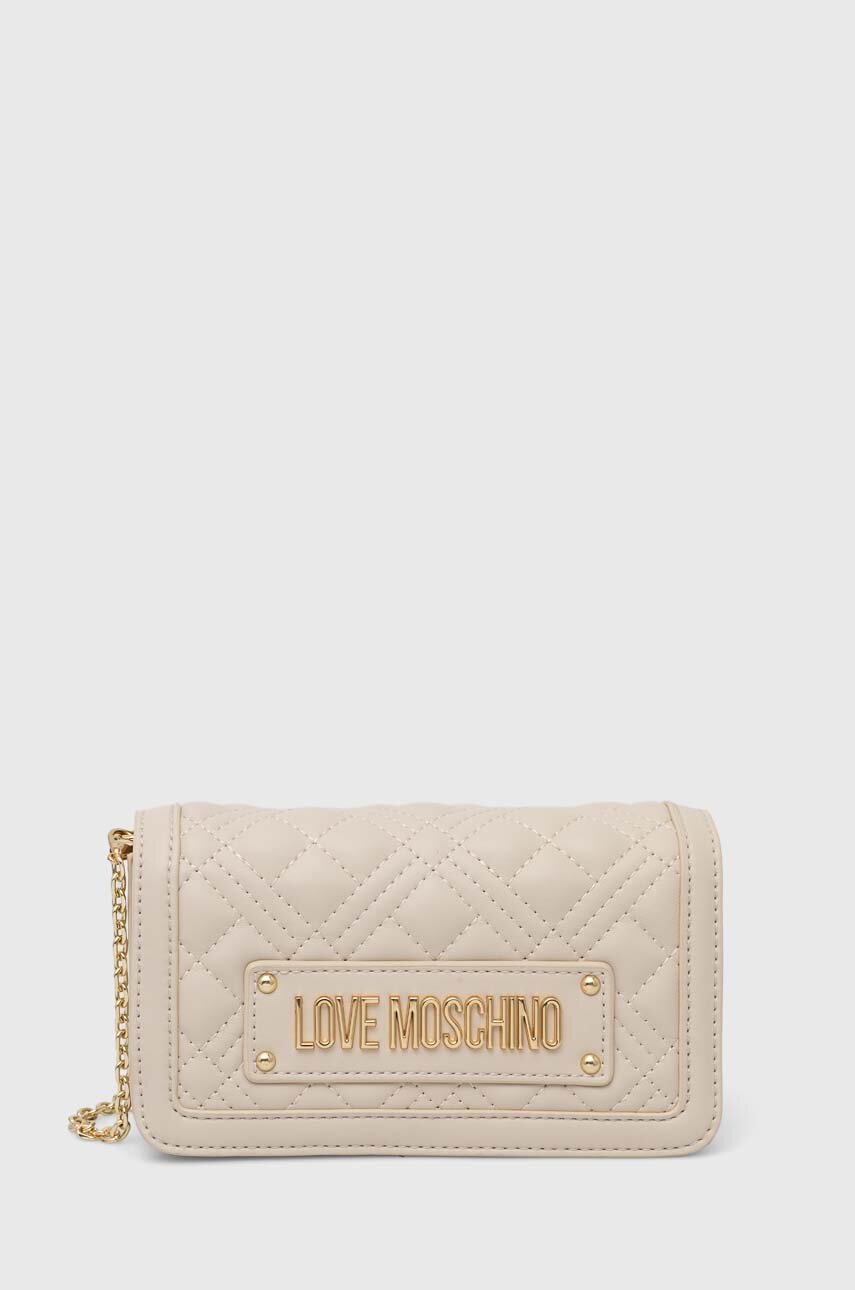 Τσάντα Love Moschino χρώμα: μπεζ, JC5681PP1ILA0110