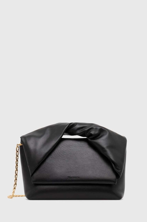 Кожена чанта JW Anderson Large Twister Bag в черно HB0538.LA0315.999