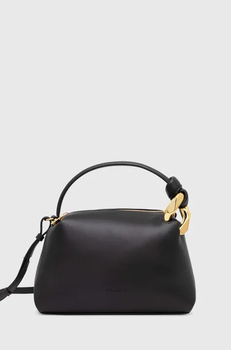 Kožená kabelka JW Anderson Small Corner Bag čierna farba, HB0603.LA0307.999