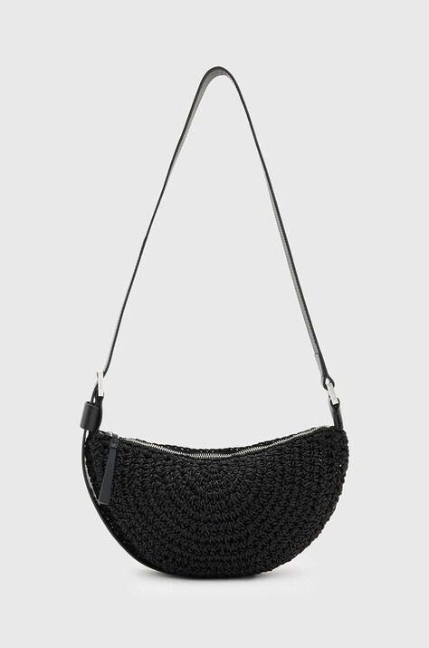 AllSaints poseta HALF MOON KNOT XBODY culoarea negru, W155XA