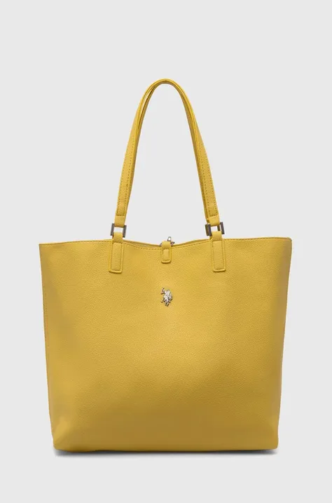 Oboustranná kabelka U.S. Polo Assn. žlutá barva, BIUXT629WVP307