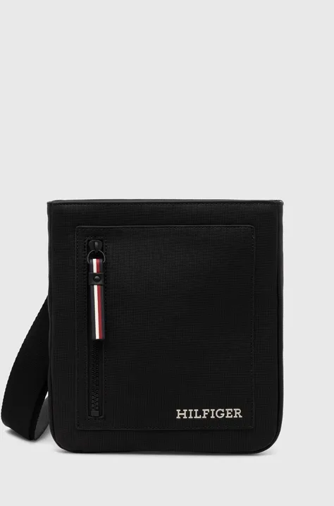 Τσάντα φάκελος Tommy Hilfiger χρώμα: μαύρο