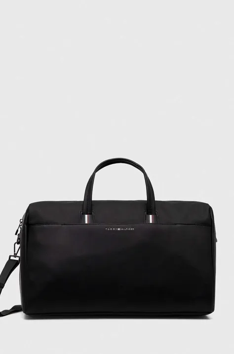 Τσάντα Tommy Hilfiger χρώμα: μαύρο