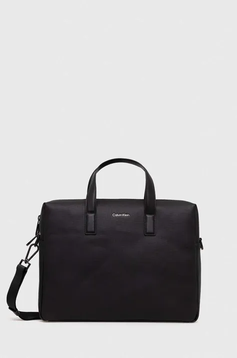 Τσάντα φορητού υπολογιστή Calvin Klein χρώμα: μαύρο