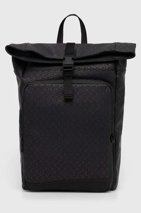 Calvin Klein plecak męski kolor czarny duży wzorzysty