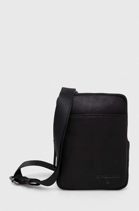 Kožna torbica Strellson boja: crna