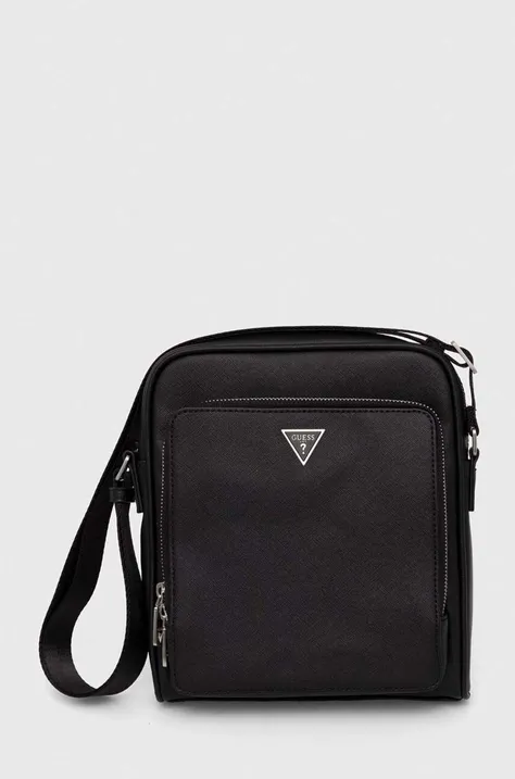 Malá taška Guess MILANO čierna farba, HMMISA P4260