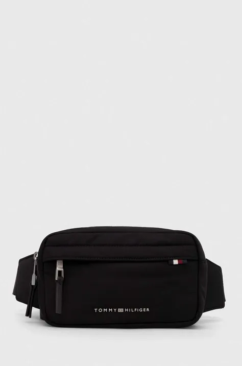 Τσάντα φάκελος Tommy Hilfiger χρώμα: μαύρο, AM0AM12220