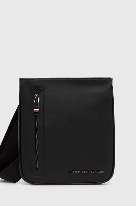 Malá taška Tommy Hilfiger čierna farba,AM0AM12234
