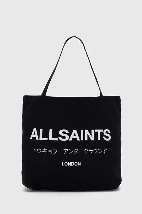 Τσάντα AllSaints χρώμα: μαύρο
