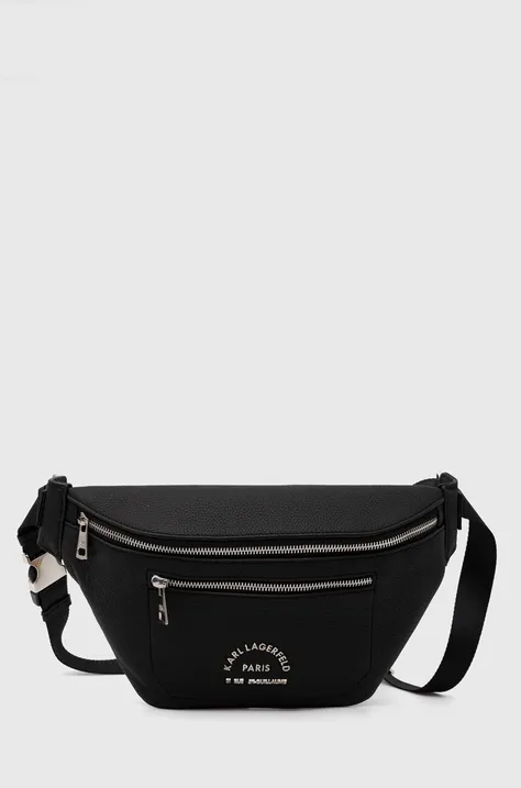 Δερμάτινη τσάντα φάκελος Karl Lagerfeld χρώμα: μαύρο, 542451.815912