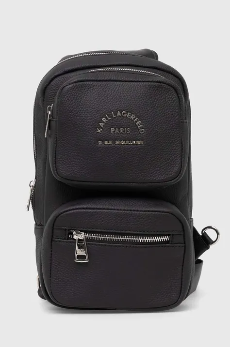 Шкіряна сумка Karl Lagerfeld колір чорний 542451.815916