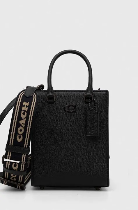Шкіряна сумка Coach колір чорний