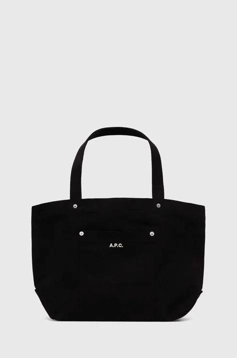 Τσάντα A.P.C. Tote Thais χρώμα: μαύρο, COGYX.M61832.LZZ