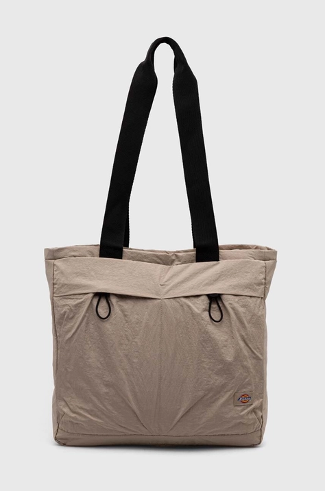 Dickies geanta FISHERSVILLES TOTE BAG culoarea bej, DK0A4YP6