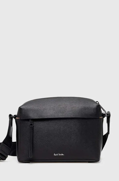 Kožená taška Paul Smith čierna farba, M1A-7171-ASGRAI