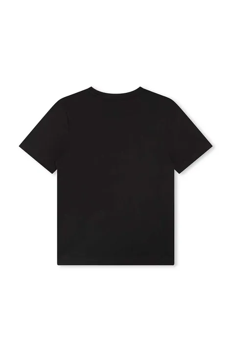BOSS tricou de bumbac pentru copii culoarea negru, cu imprimeu