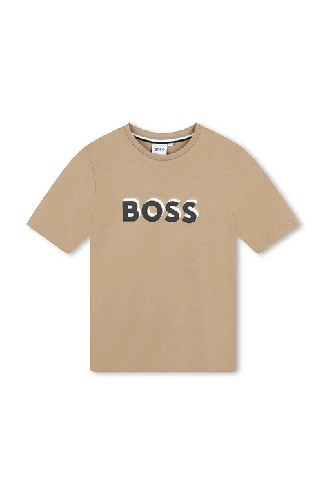 BOSS t-shirt in cotone per bambini colore beige