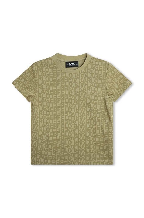 Karl Lagerfeld t-shirt in cotone per bambini colore verde