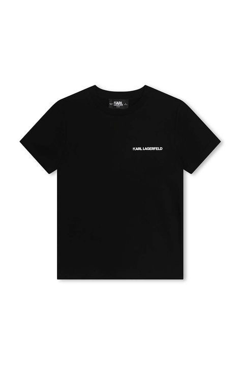 Karl Lagerfeld tricou de bumbac pentru copii culoarea negru, cu imprimeu