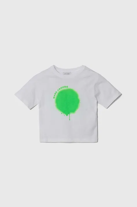 Marc Jacobs t-shirt bawełniany dziecięcy kolor biały z nadrukiem
