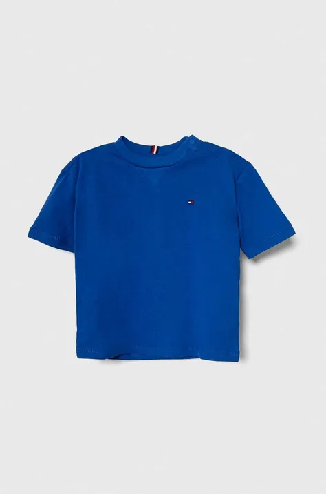 Detské bavlnené tričko Tommy Hilfiger jednofarebný