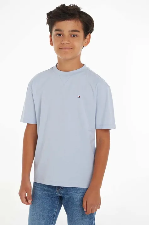 Dječja pamučna majica kratkih rukava Tommy Hilfiger bez uzorka