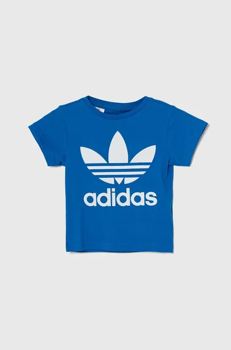 Дитяча бавовняна футболка adidas Originals TREFOIL TEE з принтом