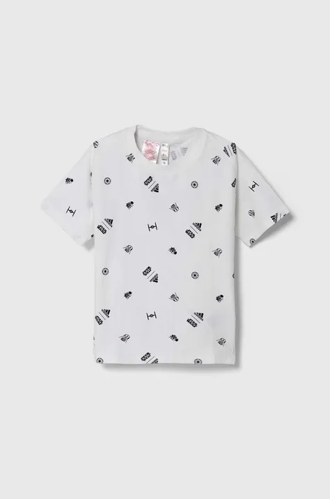 Παιδικό μπλουζάκι adidas x Star Wars χρώμα: άσπρο