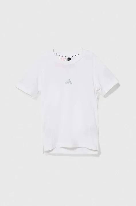 Παιδικό μπλουζάκι adidas χρώμα: άσπρο