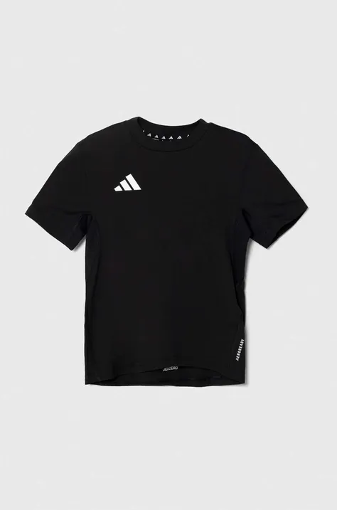 Dječja majica kratkih rukava adidas boja: crna, s tiskom