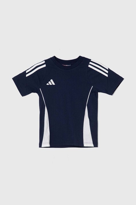 adidas Performance t-shirt bawełniany dziecięcy TIRO24 SWTEEY kolor granatowy wzorzysty