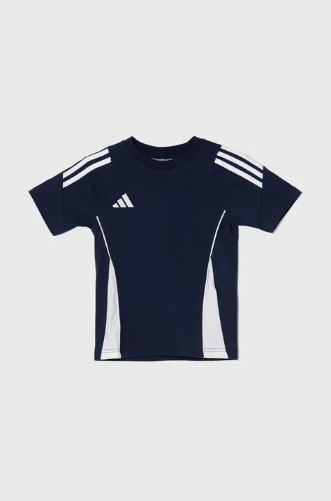 adidas Performance tricou de bumbac pentru copii TIRO24 SWTEEY culoarea albastru marin, modelator