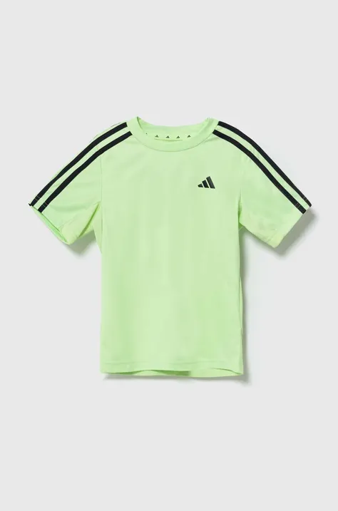 adidas t-shirt dziecięcy kolor zielony z aplikacją