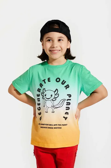 Detské bavlnené tričko Coccodrillo s potlačou