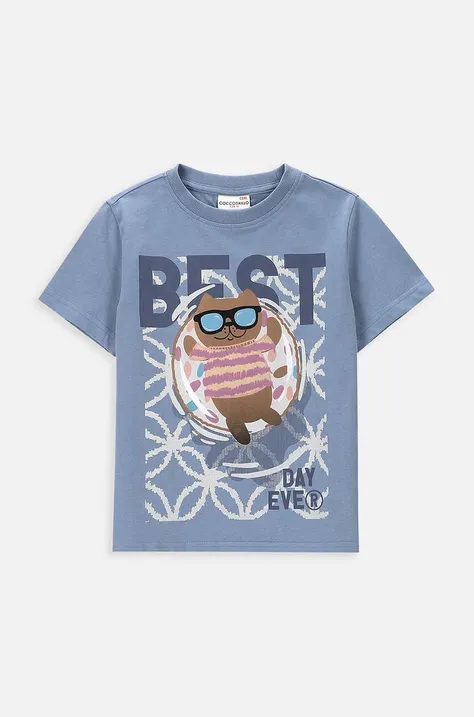 Дитяча бавовняна футболка Coccodrillo з принтом