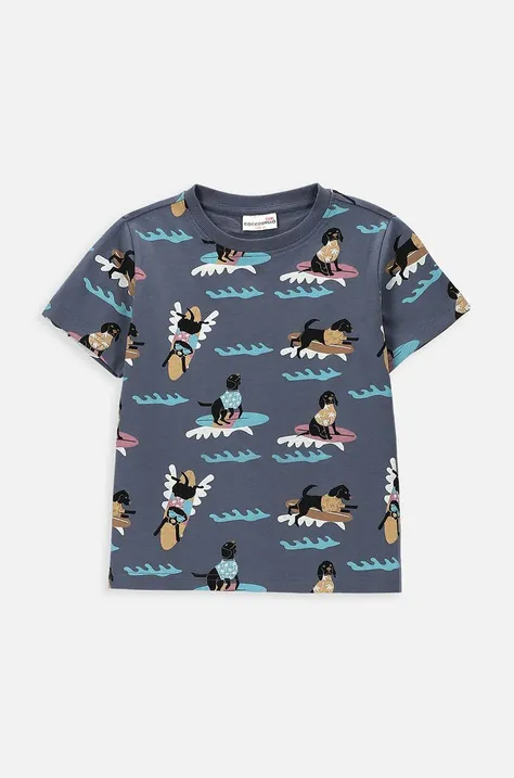 Detské bavlnené tričko Coccodrillo vzorovaný