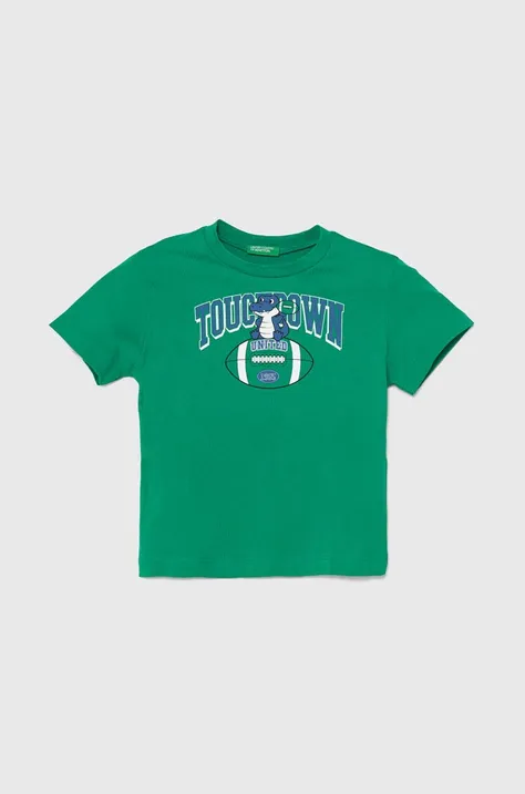 United Colors of Benetton t-shirt in cotone per bambini colore verde