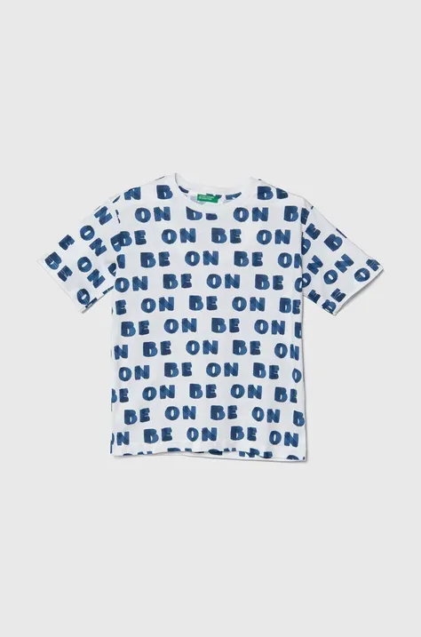 Детская хлопковая футболка United Colors of Benetton узорный