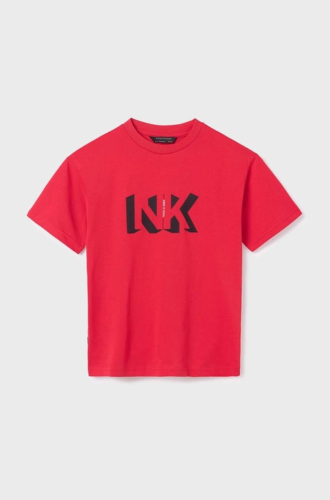 Mayoral t-shirt in cotone per bambini colore rosso