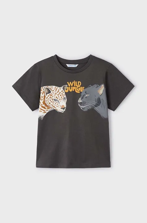 Mayoral t-shirt in cotone per bambini colore grigio