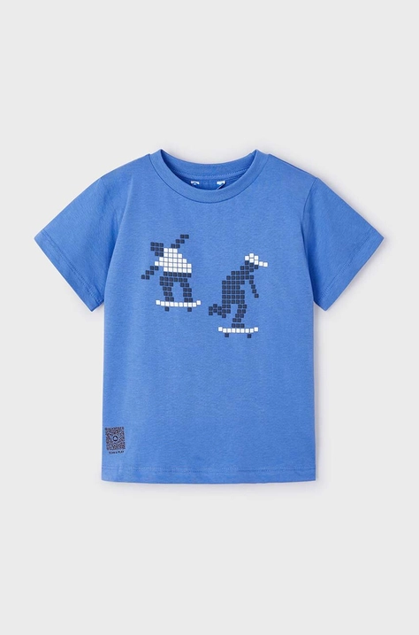 Mayoral t-shirt in cotone per bambini colore blu