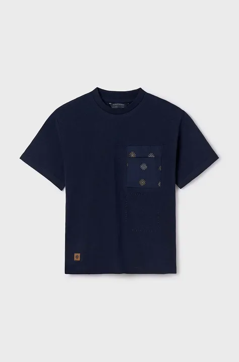 Mayoral t-shirt in cotone per bambini colore blu navy