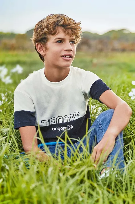 Детская хлопковая футболка Mayoral с принтом