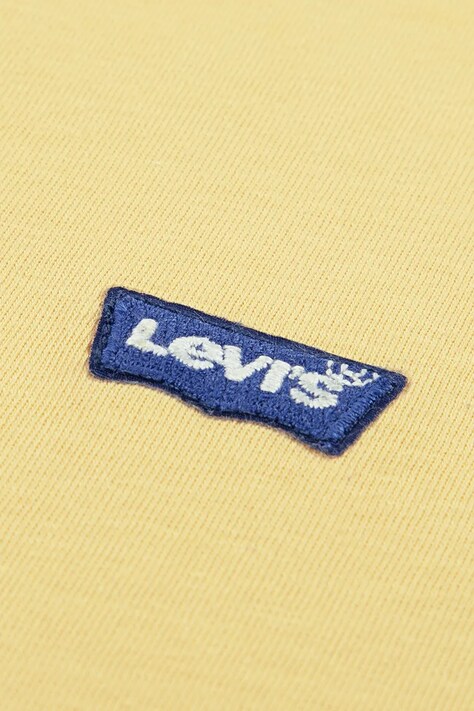 Levi's t-shirt bawełniany dziecięcy LVB BATWING CHEST HIT kolor żółty gładki 9EA100