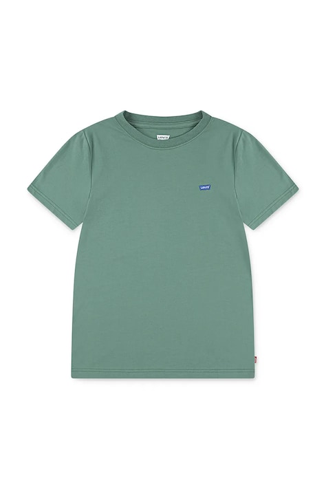 Detské bavlnené tričko Levi's LVB BATWING CHEST HIT zelená farba, jednofarebné, 9EA100