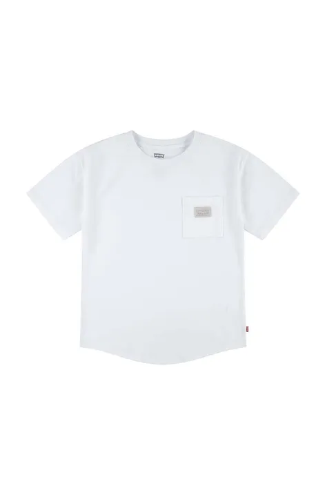 Детская футболка Levi's цвет белый однотонный